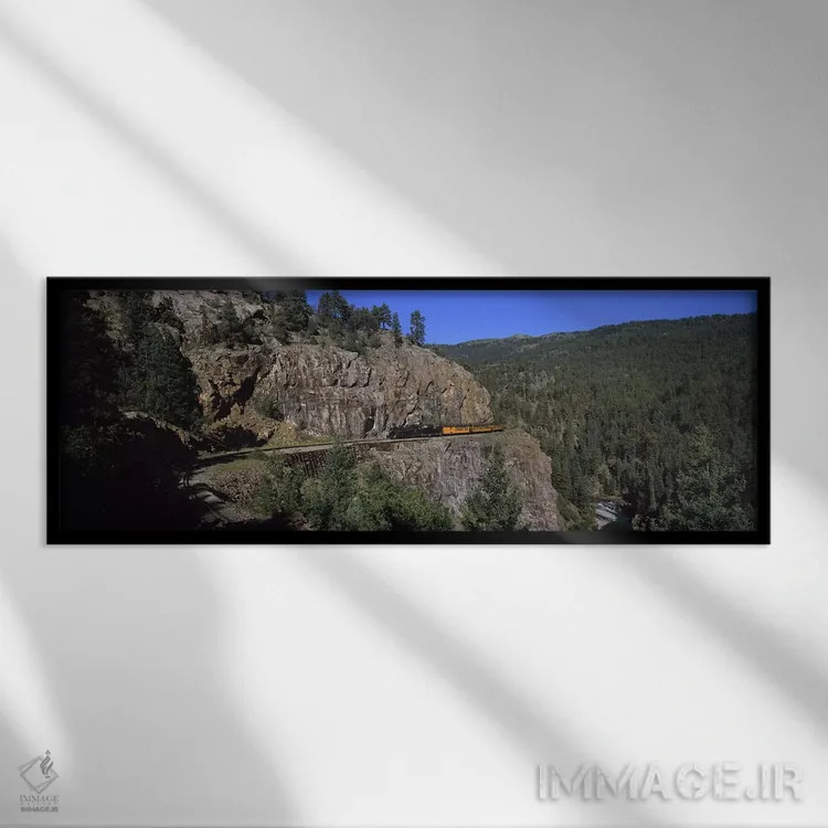 تابلو دکوراتیو Durango And Silverton Narrow Gauge Railroad, Silverton… اثر پانورامیک ایمجز - نمای قابدار مشکی