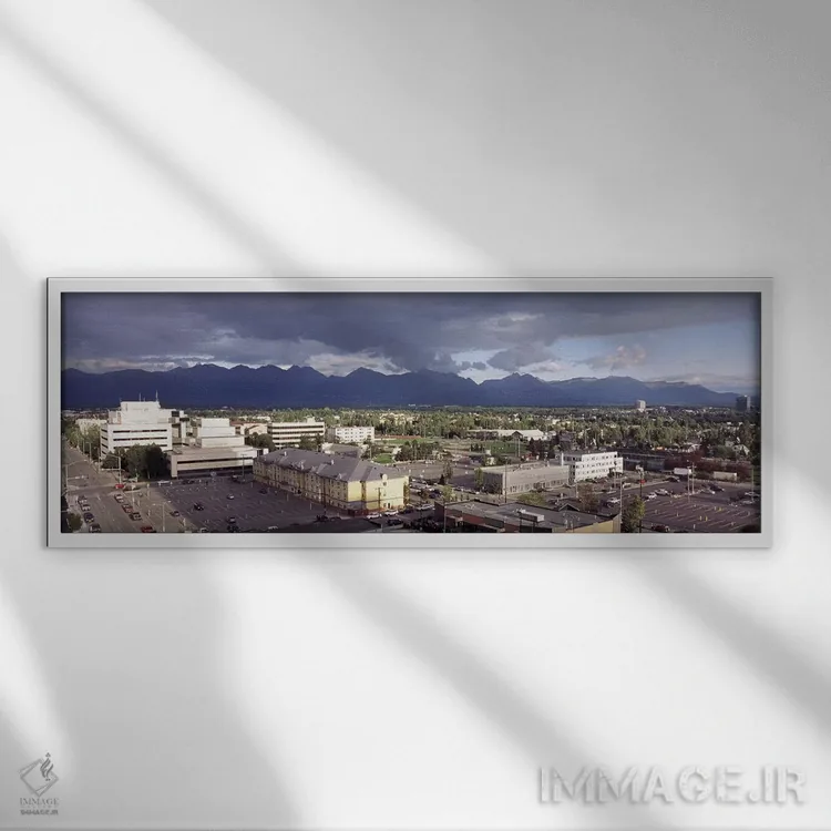 تابلو دکوراتیو Anchorage, Alaska, USA #2,ساختمان های شهری، انکوریج، آل… اثر پانورامیک ایمجز - نمای قابدار سفید