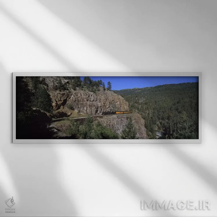 تابلو دکوراتیو Durango And Silverton Narrow Gauge Railroad, Silverton… اثر پانورامیک ایمجز - نمای قابدار سفید