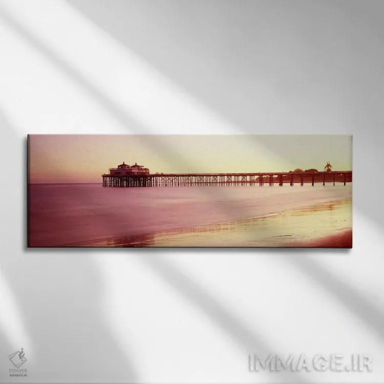 تابلو دکوراتیو Malibu Pier, Malibu, Los Angeles County, California, US… اثر پانورامیک ایمجز - نمای روبهرو روی دیوار