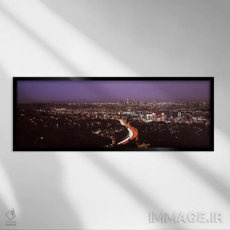 تابلو دکوراتیو City Of Los Angeles, Los Angeles County, California, US… اثر پانورامیک ایمجز - نمای قابدار مشکی