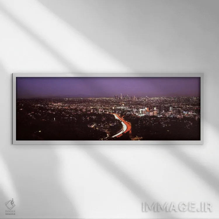 تابلو دکوراتیو City Of Los Angeles, Los Angeles County, California, US… اثر پانورامیک ایمجز - نمای قابدار سفید