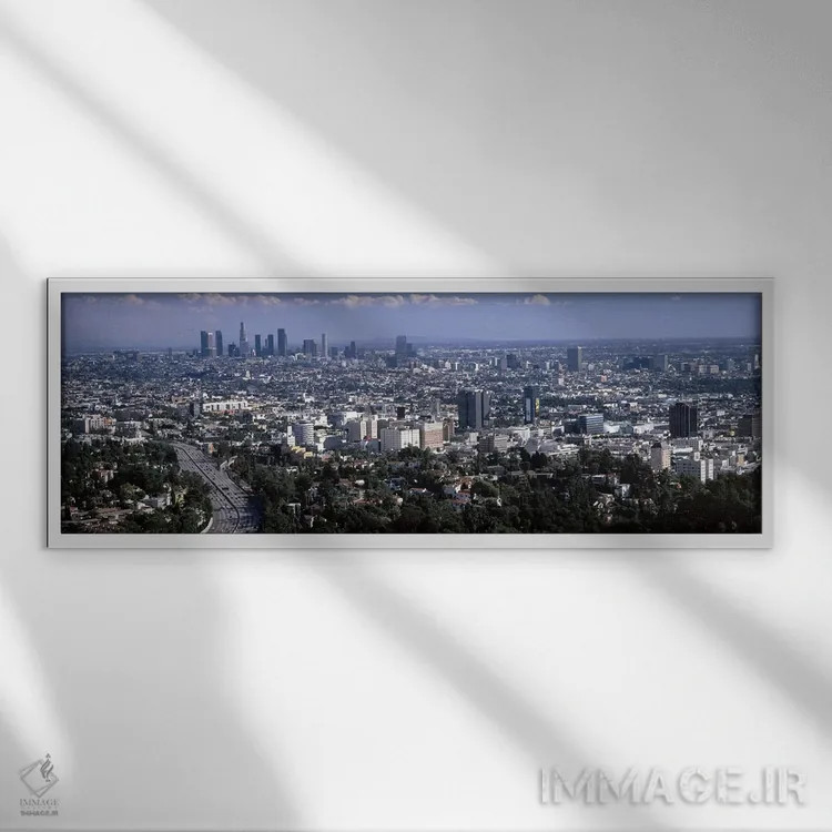 تابلو دکوراتیو Hollywood, City Of Los Angeles, Los Angeles County, Cal… اثر پانورامیک ایمجز - نمای قابدار سفید