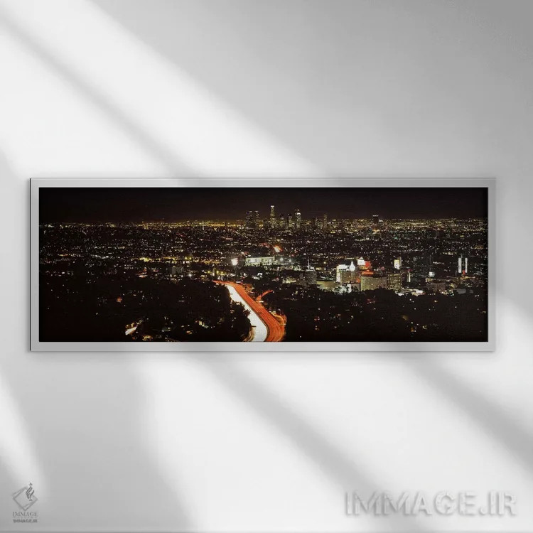 تابلو دکوراتیو City of Los Angeles, Los Angeles County, California, US… اثر پانورامیک ایمجز - نمای قابدار سفید