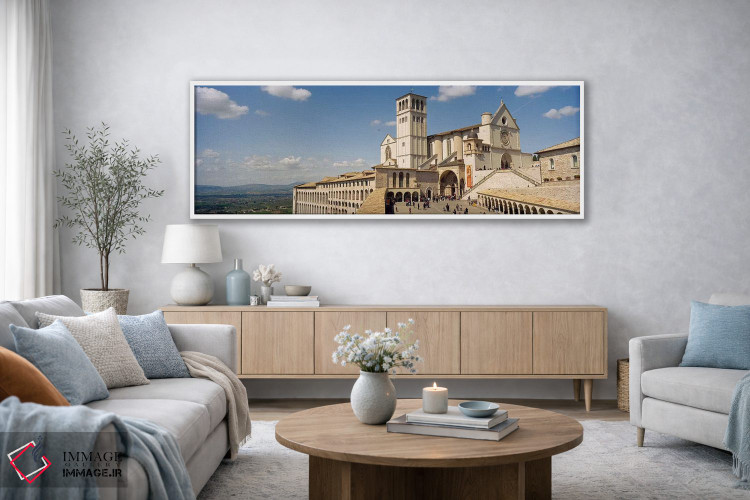 تابلو دکوراتیو Basilica of San Francisco, Assisi, Perugia Province, Um… اثر پانورامیک ایمجز - D3W