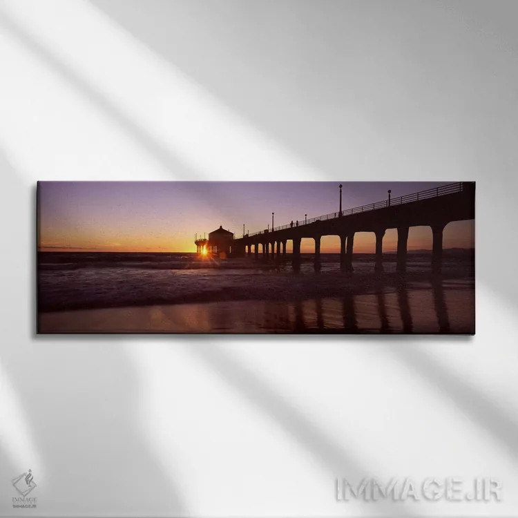تابلو دکوراتیو Manhattan Beach Pier, Manhattan Beach, Los Angeles Coun… اثر پانورامیک ایمجز - نمای روبهرو روی دیوار