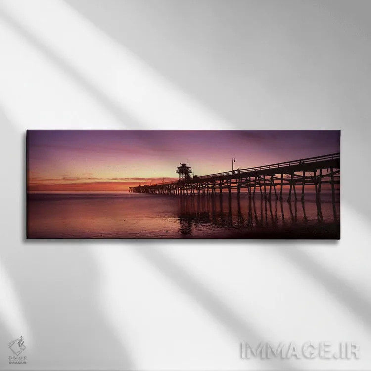 تابلو دکوراتیو San Clemente Pier, Los Angeles County, California, USA… اثر پانورامیک ایمجز - نمای روبهرو روی دیوار