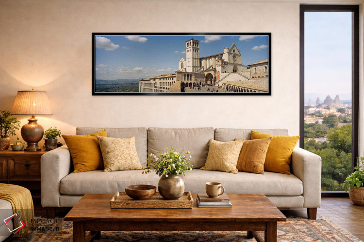 تابلو دکوراتیو Basilica of San Francisco, Assisi, Perugia Province, Um… اثر پانورامیک ایمجز - D6B