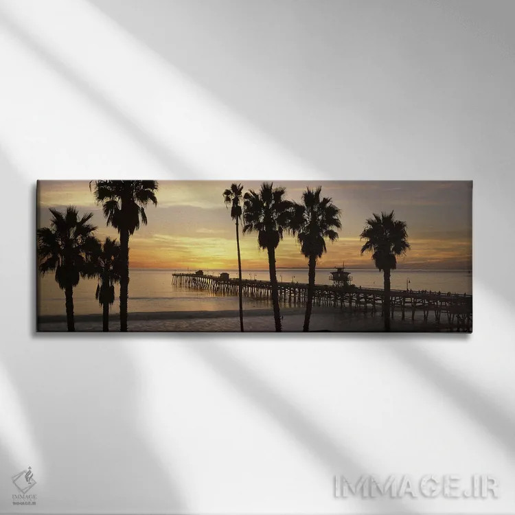 تابلو دکوراتیو San Clemente Pier, Los Angeles County, California, USA… اثر پانورامیک ایمجز - نمای روبهرو روی دیوار