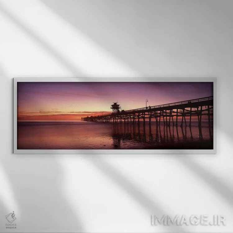 تابلو دکوراتیو San Clemente Pier, Los Angeles County, California, USA… اثر پانورامیک ایمجز - نمای قابدار سفید