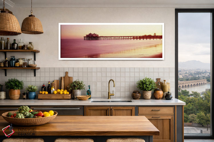 تابلو دکوراتیو Malibu Pier, Malibu, Los Angeles County, California, US… اثر پانورامیک ایمجز - D3W