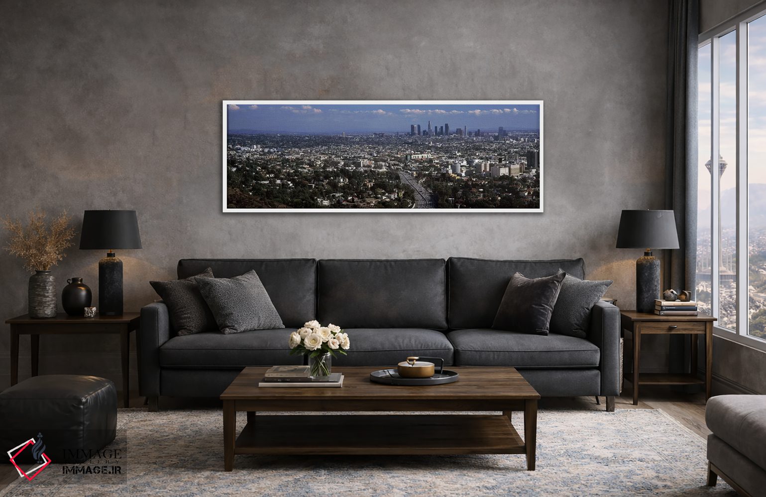 تابلو دکوراتیو Hollywood, City Of Los Angeles, Los Angeles County, Cal… اثر پانورامیک ایمجز - D4W