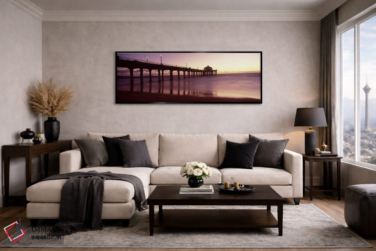 تابلو دکوراتیو Manhattan Beach Pier, Manhattan Beach, Los Angeles Coun… اثر پانورامیک ایمجز - D4B