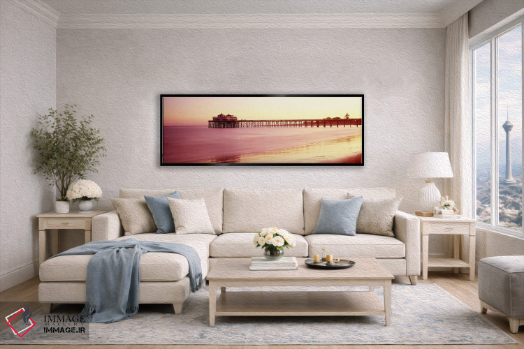 تابلو دکوراتیو Malibu Pier, Malibu, Los Angeles County, California, US… اثر پانورامیک ایمجز - D5B