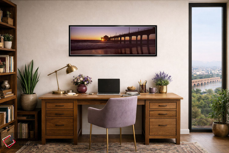 تابلو دکوراتیو Manhattan Beach Pier, Manhattan Beach, Los Angeles Coun… اثر پانورامیک ایمجز - D1B