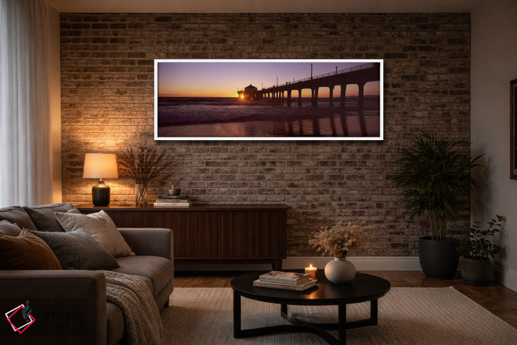 تابلو دکوراتیو Manhattan Beach Pier, Manhattan Beach, Los Angeles Coun… اثر پانورامیک ایمجز - D3W