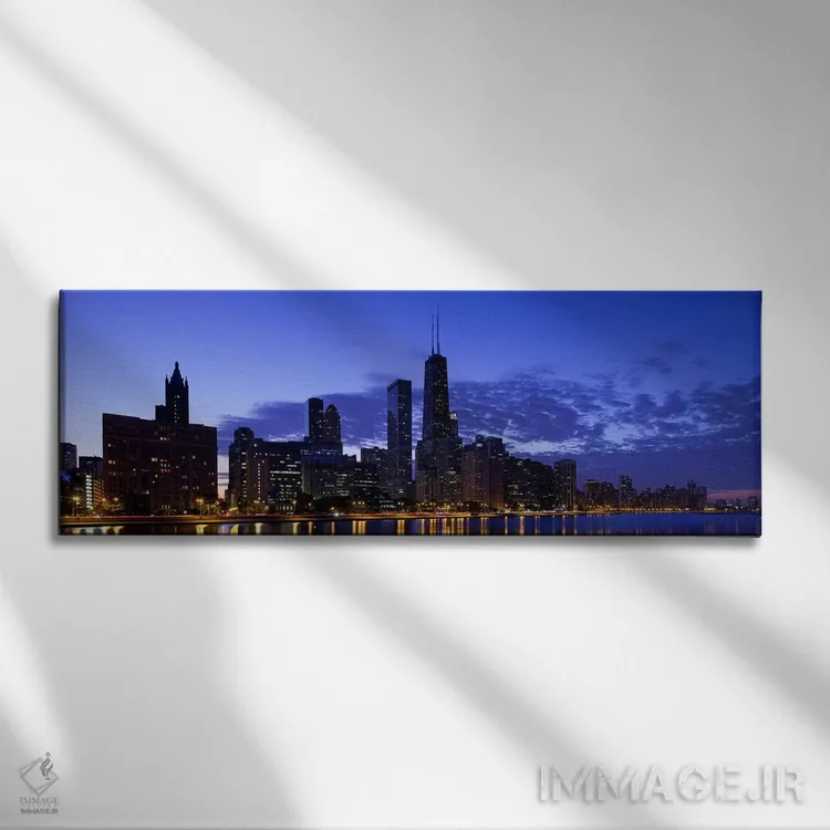 تابلو دکوراتیو Lake Michigan, Chicago, Cook County, Illinois, USA 2010… اثر پانورامیک ایمجز - نمای روبهرو روی دیوار