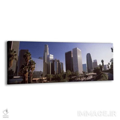 تابلو دکوراتیو Los Angeles County, California, USA,آسمان خراش های شهری… اثر پانورامیک ایمجز - نمای پرسپکتیو محصول