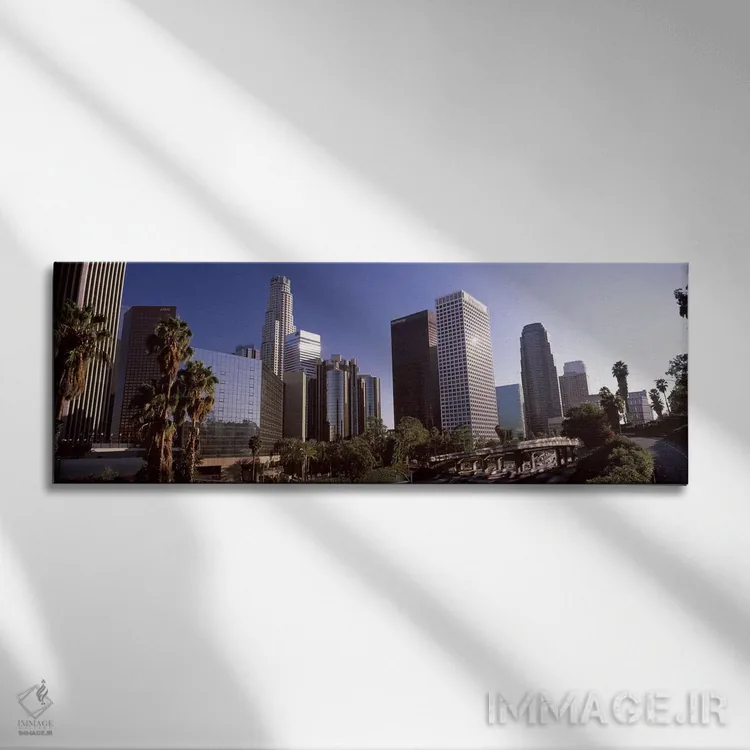 تابلو دکوراتیو Los Angeles County, California, USA,آسمان خراش های شهری… اثر پانورامیک ایمجز - نمای روبهرو روی دیوار