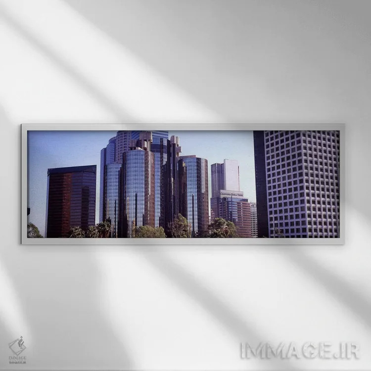 تابلو دکوراتیو City Of Los Angeles, Los Angeles County, California, US… اثر پانورامیک ایمجز - نمای قابدار سفید