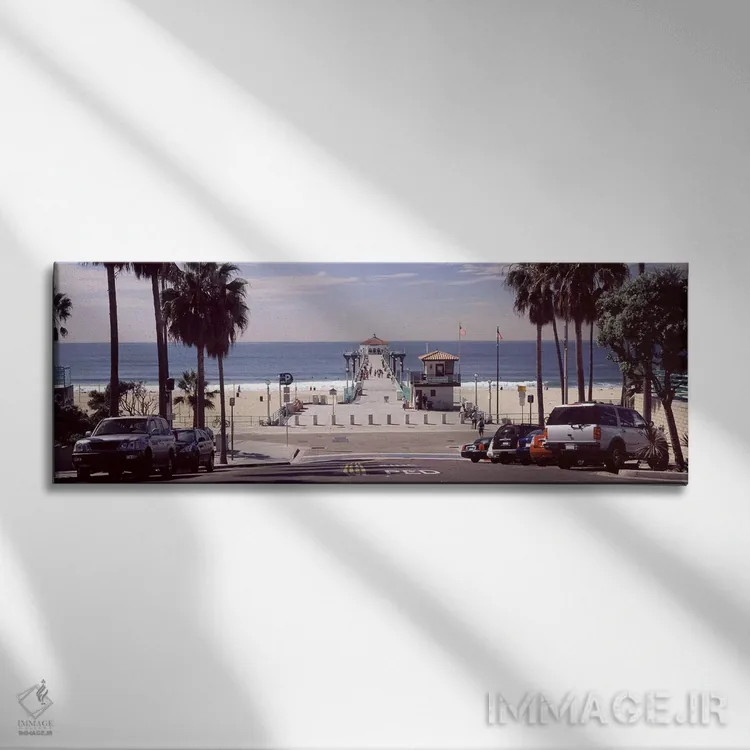 تابلو دکوراتیو Manhattan Beach Pier, Manhattan Beach, Los Angeles Coun… اثر پانورامیک ایمجز - نمای روبهرو روی دیوار