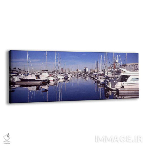 تابلو دکوراتیو Long Beach, Los Angeles County, California, USA,قایق ها… اثر پانورامیک ایمجز - نمای پرسپکتیو محصول
