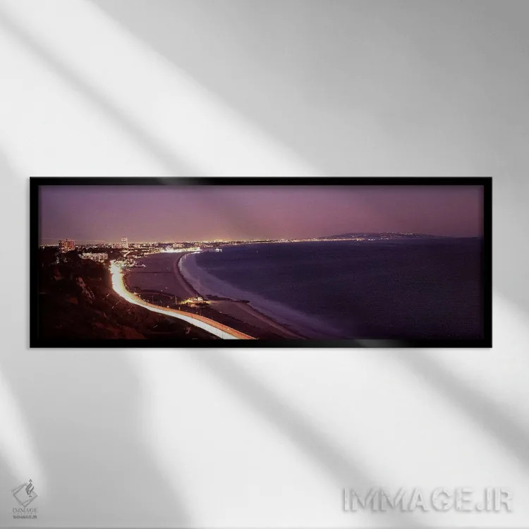 تابلو دکوراتیو Highway 101, Santa Monica, Los Angeles County, Californ… اثر پانورامیک ایمجز - نمای قابدار مشکی