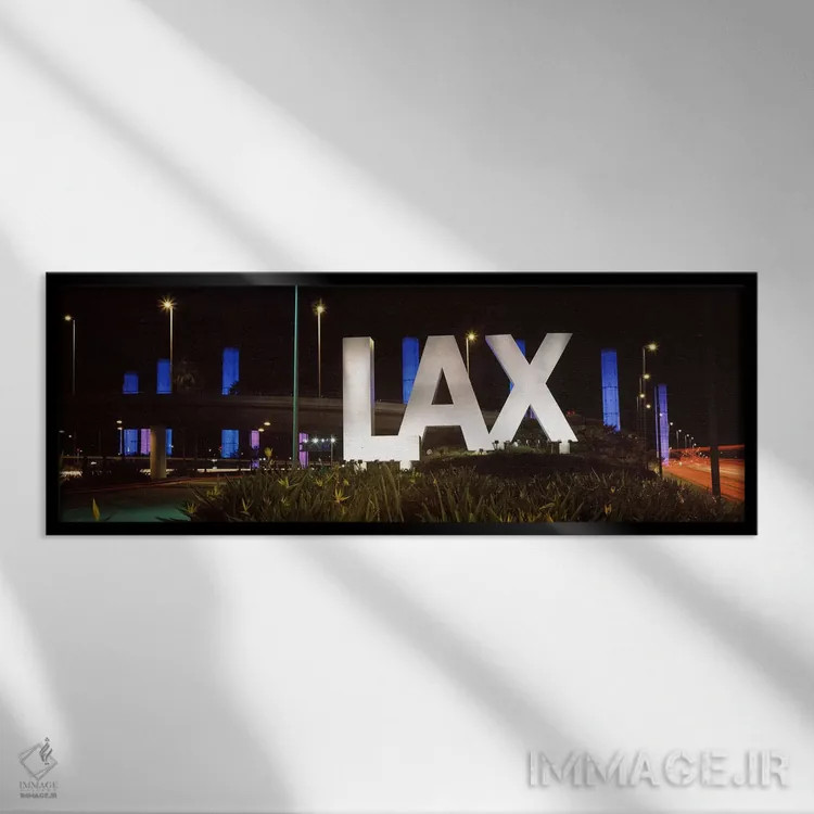 تابلو دکوراتیو LAX Airport, City Of Los Angeles, Los Angeles County, C… اثر پانورامیک ایمجز - نمای قابدار مشکی