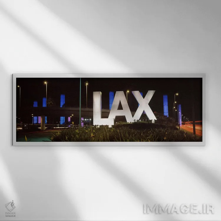 تابلو دکوراتیو LAX Airport, City Of Los Angeles, Los Angeles County, C… اثر پانورامیک ایمجز - نمای قابدار سفید