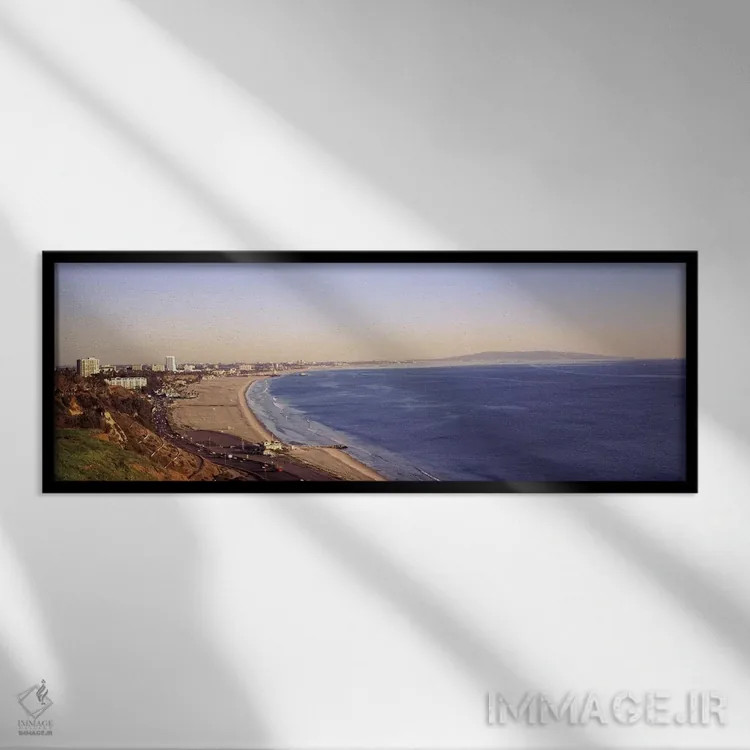 تابلو دکوراتیو Santa Monica, Los Angeles County, California, USA,شهر ل… اثر پانورامیک ایمجز - نمای قابدار مشکی