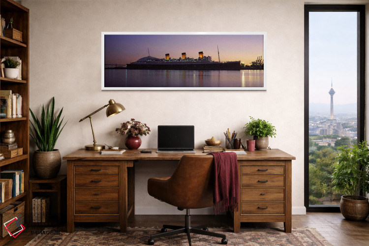تابلو دکوراتیو Long Beach, Los Angeles County, California, USA,کشتی RM… اثر پانورامیک ایمجز - D1W