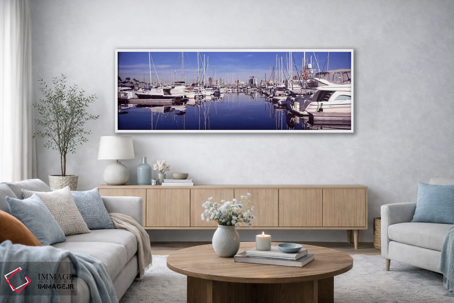 تابلو دکوراتیو Long Beach, Los Angeles County, California, USA,قایق ها… اثر پانورامیک ایمجز - D3W