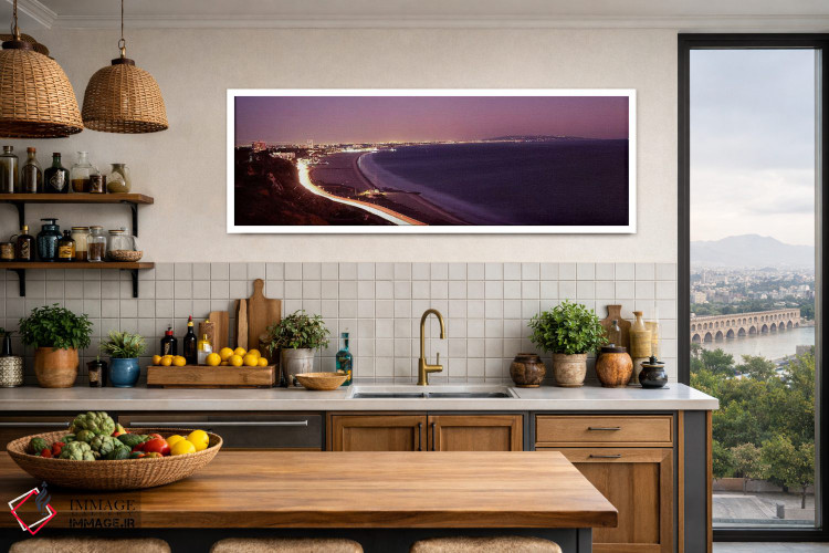 تابلو دکوراتیو Highway 101, Santa Monica, Los Angeles County, Californ… اثر پانورامیک ایمجز - D3W