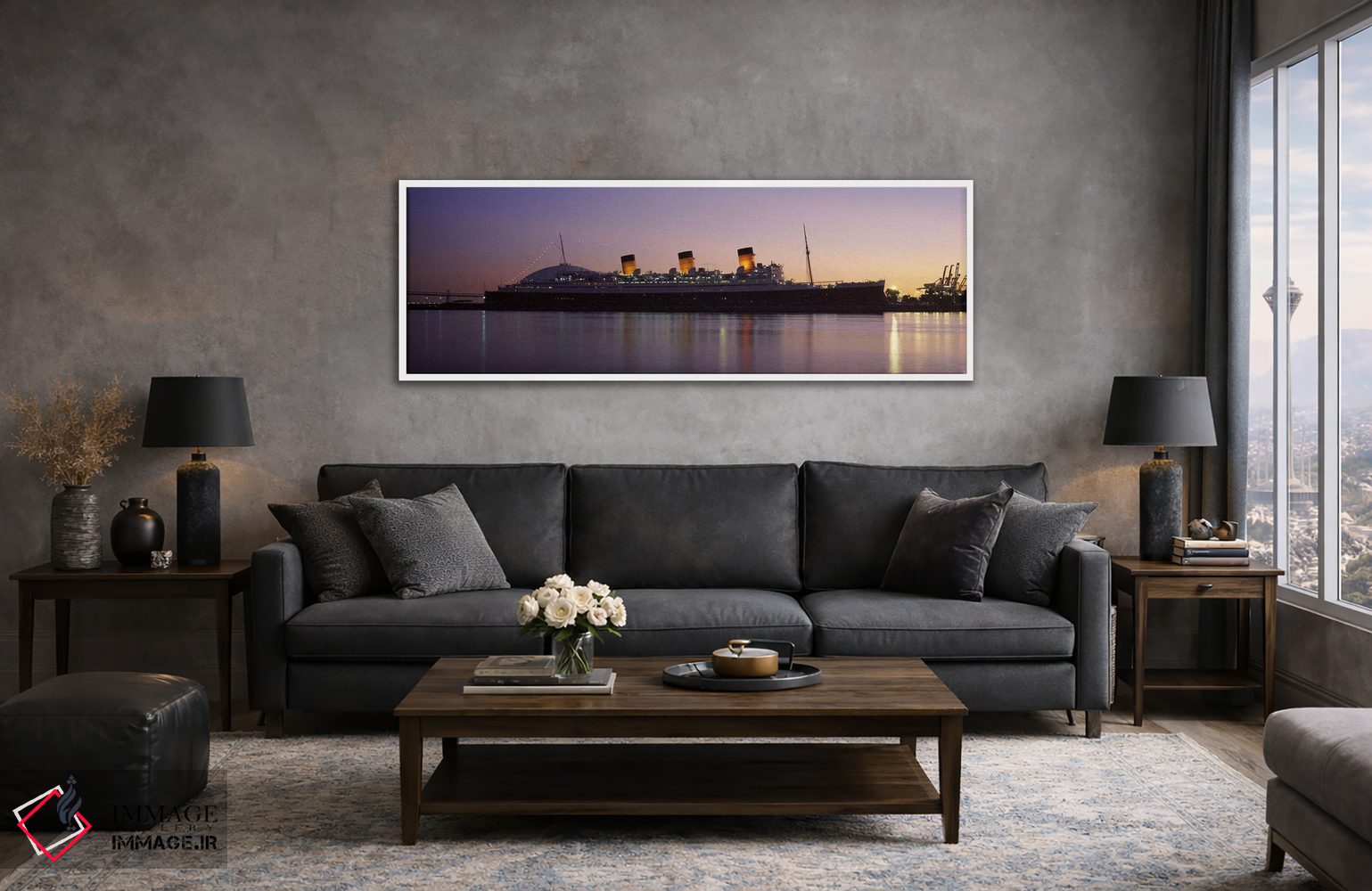 تابلو دکوراتیو Long Beach, Los Angeles County, California, USA,کشتی RM… اثر پانورامیک ایمجز - D4W