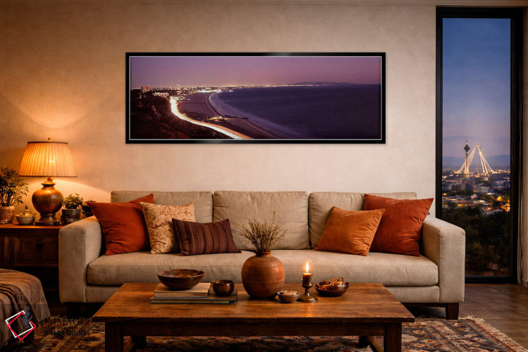 تابلو دکوراتیو Highway 101, Santa Monica, Los Angeles County, Californ… اثر پانورامیک ایمجز - D5B