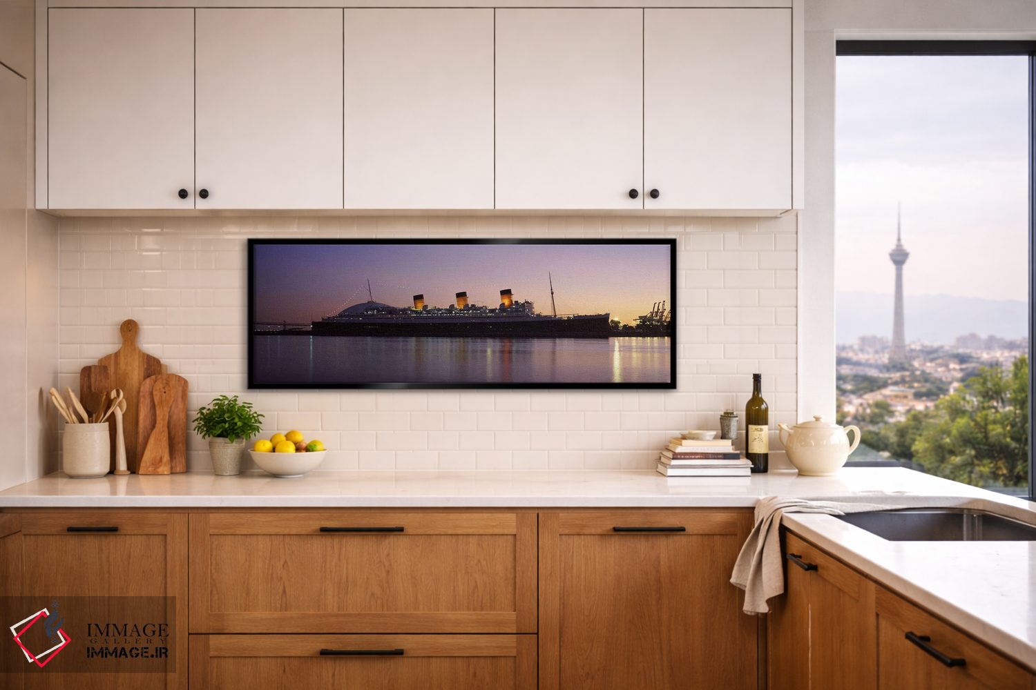 تابلو دکوراتیو Long Beach, Los Angeles County, California, USA,کشتی RM… اثر پانورامیک ایمجز - D5B