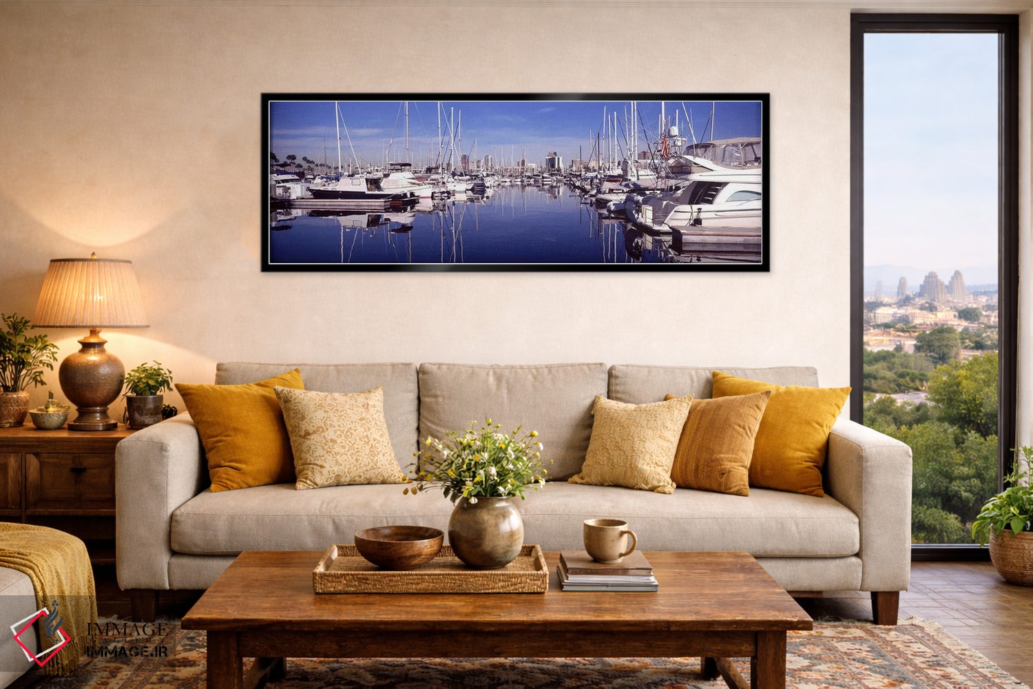 تابلو دکوراتیو Long Beach, Los Angeles County, California, USA,قایق ها… اثر پانورامیک ایمجز - D6B