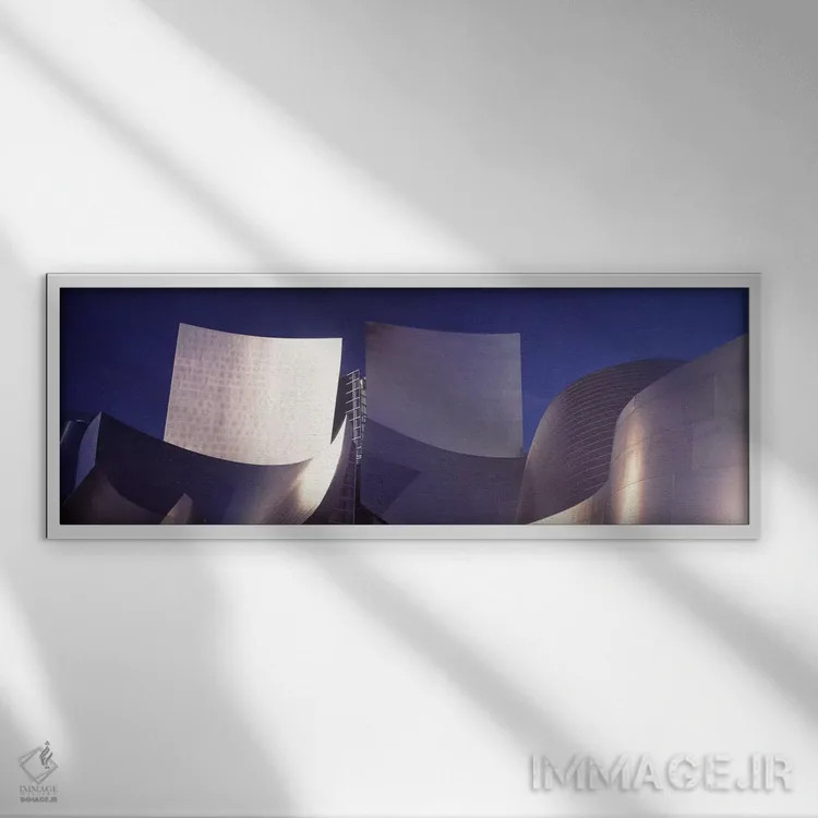 تابلو دکوراتیو Walt Disney Concert Hall, City Of Los Angeles, Los Ange… اثر پانورامیک ایمجز - نمای قابدار سفید