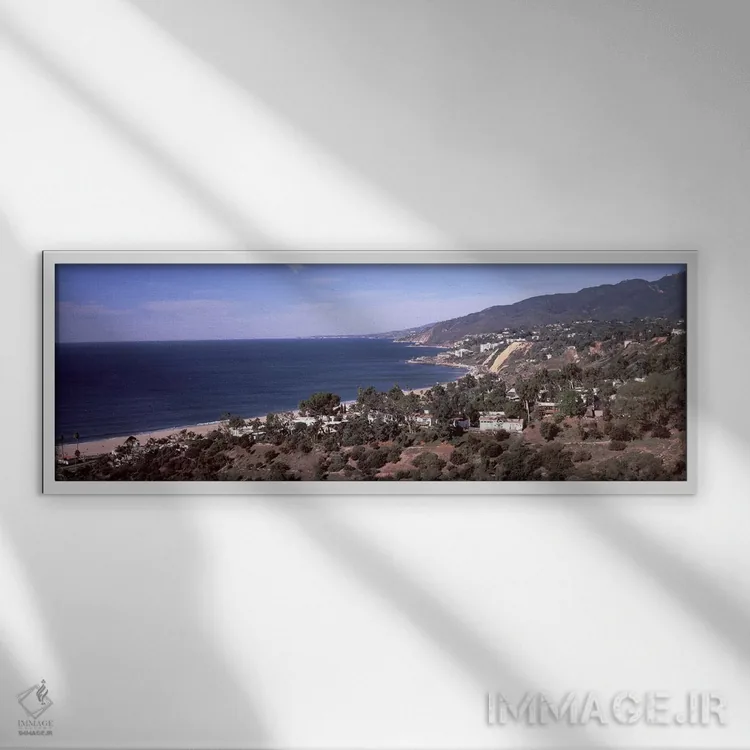 تابلو دکوراتیو Malibu Beach, Malibu, Los Angeles County, California, U… اثر پانورامیک ایمجز - نمای قابدار سفید