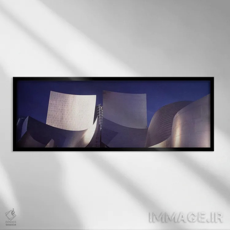 تابلو دکوراتیو Walt Disney Concert Hall, City Of Los Angeles, Los Ange… اثر پانورامیک ایمجز - نمای قابدار مشکی