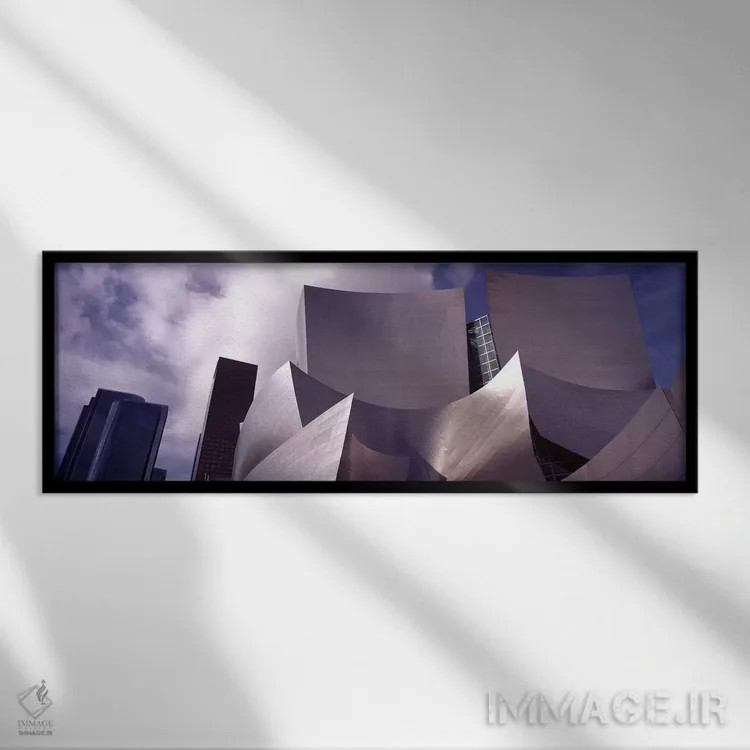 تابلو دکوراتیو Walt Disney Concert Hall, City Of Los Angeles, Los Ange… اثر پانورامیک ایمجز - نمای قابدار مشکی