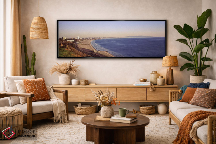 تابلو دکوراتیو Santa Monica, Los Angeles County, California, USA,شهر ل… اثر پانورامیک ایمجز - D4B