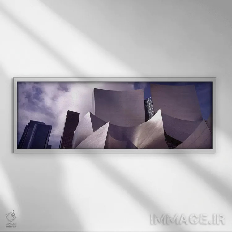 تابلو دکوراتیو Walt Disney Concert Hall, City Of Los Angeles, Los Ange… اثر پانورامیک ایمجز - نمای قابدار سفید