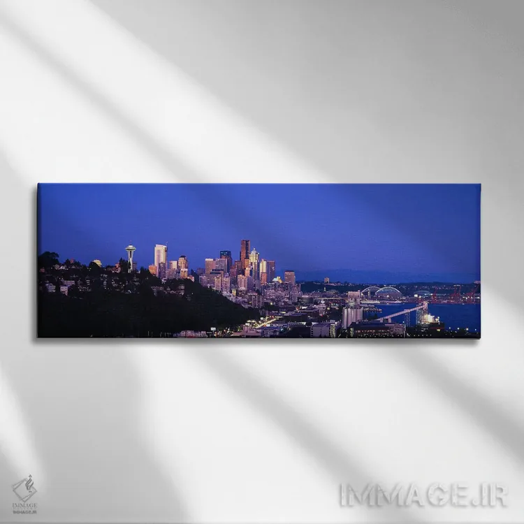 تابلو دکوراتیو Elliott Bay, Seattle, Washington State, USA 2010,ساختما… اثر پانورامیک ایمجز - نمای روبهرو روی دیوار