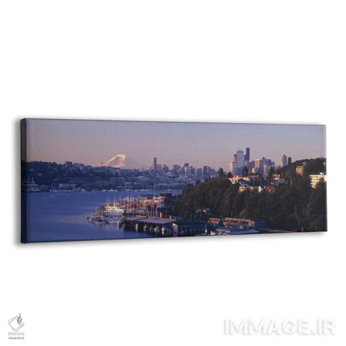 تابلو دکوراتیو Lake Union, Seattle, Washington State, USA,ساختمان ها د… اثر پانورامیک ایمجز - نمای پرسپکتیو محصول