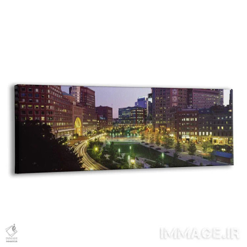تابلو دکوراتیو Atlantic Avenue, Wharf District, Boston, Suffolk County… اثر پانورامیک ایمجز - نمای پرسپکتیو محصول