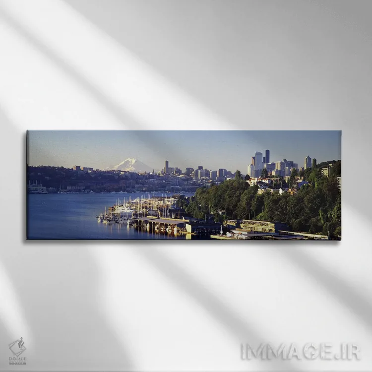 تابلو دکوراتیو Lake Union, Seattle, Washington State, USA 2010,ساختمان… اثر پانورامیک ایمجز - نمای روبهرو روی دیوار