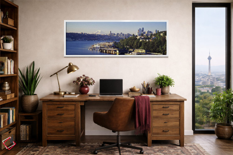 تابلو دکوراتیو Lake Union, Seattle, Washington State, USA 2010,ساختمان… اثر پانورامیک ایمجز - D1W