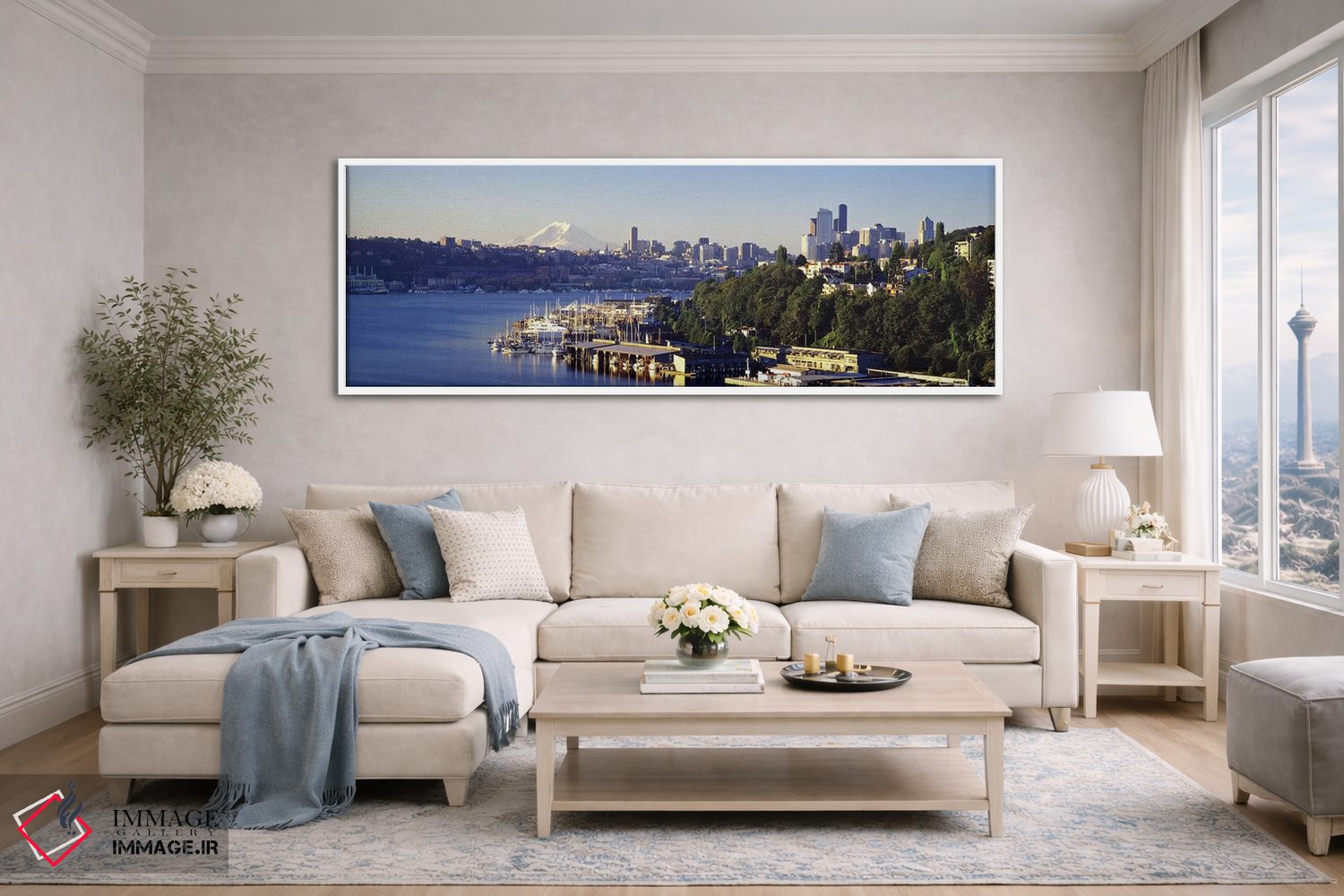 تابلو دکوراتیو Lake Union, Seattle, Washington State, USA 2010,ساختمان… اثر پانورامیک ایمجز - D4W