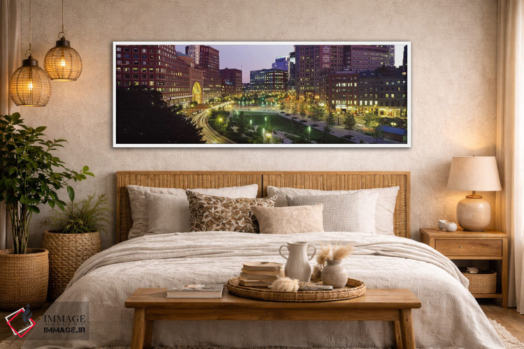 تابلو دکوراتیو Atlantic Avenue, Wharf District, Boston, Suffolk County… اثر پانورامیک ایمجز - D5W
